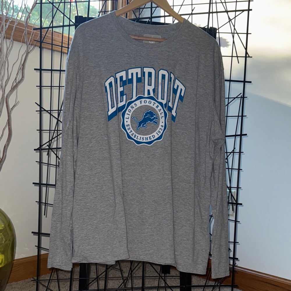 NFL Detroit Lions Vintage Long Sleeve Tee, 2XL